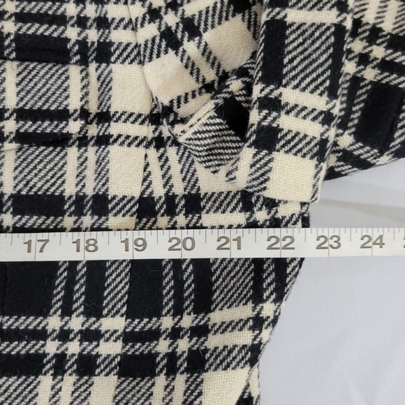 Lauren Ralph Lauren Women's 16 Plaid Tweed Black White Blazer Jacket - Picture 10 of 13